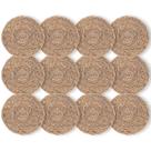 Kit 12 Un Jogo Americano Fibra Natural Seagrass 38Cm Rafimex