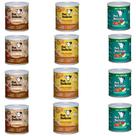 Kit 12 un pet delícia carne frango cordeiro cães 320g cada