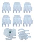 kit 12 un. Presilhas, Piranhas tridente, prendedor de cabelo Trasnparente Mudam de Cor Pequenas - Ra