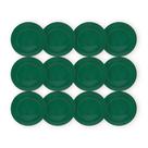 Kit 12 Un Sousplat Redondo Verde Polipropileno 33Cm Rafimex