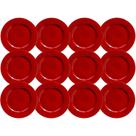 Kit 12 Un Sousplat Vermelho Polipropileno 33Cm Rafimex Kit 12 Un Sousplat Vermelho Polipropileno 33Cm Rafimex