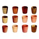 Kit 12 Und Copinho De Pau Madeira 6X4Cm Marrom