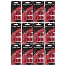 Kit 12 Unhas Postiças Bailarina Vermelho Escuro UP401 - Macrilan