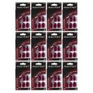Kit 12 Unhas Postiças Bailarina Vinho UP405 - Macrilan