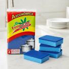 Kit 12 Unidade Esponja Azul Lava Louça Bucha Para Pia Cozinha Dupla Face Esponflora Kit Econômico