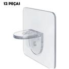 Kit 12 Unidades De Mão Francesa Adesiva Para Prateleira