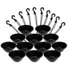 Kit 12 Vasos Cuia 21+12 Alça Haste P/ Pendurar Vasos Plantas