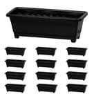 Kit 12 Vasos Floreiras Jardineiras grande 9,5L - Preto