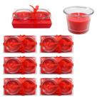 Kit 12 Velas com Castiçal Vidro Decoração Ambiente