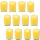 Kit 12 Velas Led Eletrônica Decorativa Simula Luz Acesa
