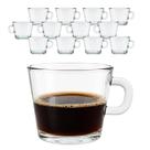 Kit 12 Xicara Vidro Transparente Café Chá Cappuccino 180ml