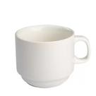 Kit 12 Xicaras Cha Branca S/pires Empilhavel 200ml Porcelart