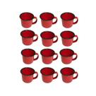 Kit 12 Xicaras Retro Canecas Design Liso e Prático Cozinha Chá Água