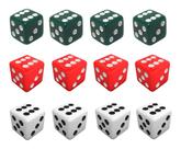 Kit 120 Dados Para Jogos Mesa Tabuleiro 14mm 6 Faces Lados Rpg Conjunto Cubo Banco