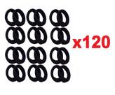 kit 120 Elásticos Preto mini Xuxinha Para Cabelo Infantil