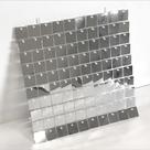 Kit 120 Painéis Mágicos Decorativos Lantejoula Shimmer Wall Prateado