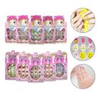 Kit 120 Unhas Postiças Infantil Criança Desenho Autoadesivo Menina Feminino Dia das Crianças Manicure Unhas Decoradas