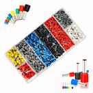 Kit 1200 Terminais Elétricos Ilhós Tubular 0,5mm a 10mm com Maleta Conectores de Fio de Cobre Isolados