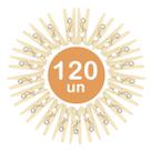 Kit 120un Mini prendedor pregador grampos madeira natural Kit 120un Mini prendedor pregador grampos madeira natural