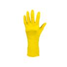 Kit 12PR Luva Latex Amarela Floc G - Kalipso