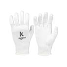 Kit 12PR Luva Tricotada Helanca Pro Branca Sem Pigmento - Kalipso