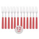 Kit 12un garfos petisco mini inox p/ queijo tábua de frios