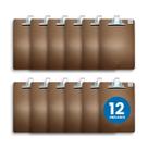 Kit 12x Pranchetas de Madeira MDF Cru Folhas A4 com Prendedor Metal Stalo