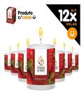Kit 12x Vela Aromática Vela Perfumada 60g Morango Strawberry Decoração Casa