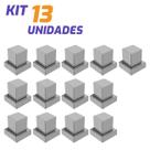 Kit 13 Acabamento P/ Reg Quadrado Cromado Abs 1/2 Ou 3/4