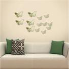 Kit 13 Borboletas Decorativas Acrílico Espelhado Sala Recepção