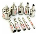 Kit 13 Brocas Diamantadas Ferramentas Para Furar Vidros Marmore