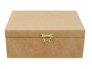 Kit 13 Caixa Retangular Tampa Dobradiça e Fecho 20x12x6 Mdf Madeira