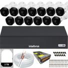 Kit 13 Câmeras Intelbras Multi Hd 1120b Dvr 16 Canais Hd 2TB