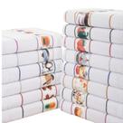 KIt 13 Pano de Copa Prato Felpudo Atoalhado - Branco