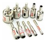 Kit 13 Serra Copo Brocas Diamantadas 3 A 30 Mm Vidro Mármore
