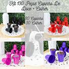 Kit 130 Peças Copinho Doce Colher Festa Decoraçao Aniversario