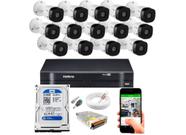 Kit 14 camera seguranca 720 Intelbras HD + dvr Intelbras 1216 C/HD 500gb