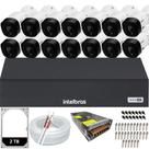 Kit 14 Câmeras Intelbras Multi Hd 1120b Dvr 16 Canais Hd 2TB