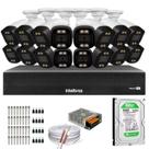 Kit 14 Câmeras Segurança FullColor Visão Noturna Colorida Dvr Intelbras 1016c Hd 500gb