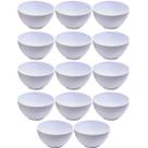 Kit 14 Cumbucas para Restaurante 356ml Brancas Tigelas de Plástico Lancherias Bares Cinquetti