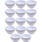 Kit 14 Cumbucas para Restaurante 356ml Brancas Tigelas de Plástico Lancherias Bares Cinquetti