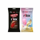 Kit 14 Preservativo Camisinha Rilex 8 Sensitive Extra Fino + 6 Sabor Algodão Doce / Leite condensado