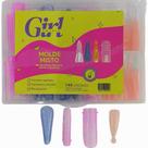 Kit 144 Moldes Coloridos para Extensão Rápida de Unhas 4 Formatos Reutilizáveis para Gel