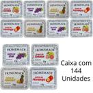 Kit 144 Un De Geleia Homemade 4 Sabores Morango Goiaba Abacaxi e Uva Em Sachê Blisters De 15g Para Pousada