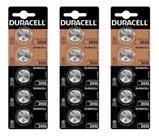 Kit 15 Bateria CR2032 3v Duracell Pilha Moeda Botão
