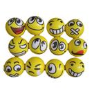 Kit 15 Bolinhas Espuma Macia Apertar Anti Stress Fisioterapia Smile Carinhas Engraçadas Emoji JFIT