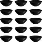 Kit 15 Bowls 500ml Cumbuca Plástica Preta Cozy Coza Prato para Cereal Petiscos Restaurante Buffet