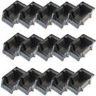 Kit 15 Caixa Parafusos Gaveteiro Organizadora N3 Bin Preto Kit 15 Caixa Parafusos Gaveteiro Organizadora N3 Bin Preto