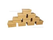 Kit 15 Caixas Quadrada Tampa Sapato 10x10x5 Mdf Madeira