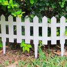 Kit 15 Cercas Decorativa jardim De Plástico Tipo Madeira